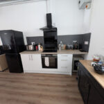 Penthouse kitchen fridge oven stove